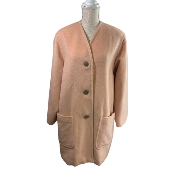 MAX MARA Wool Cashmere Coat Oversized US8 Made in Italy Old Money * Moth Holes - Picture 5 of 16